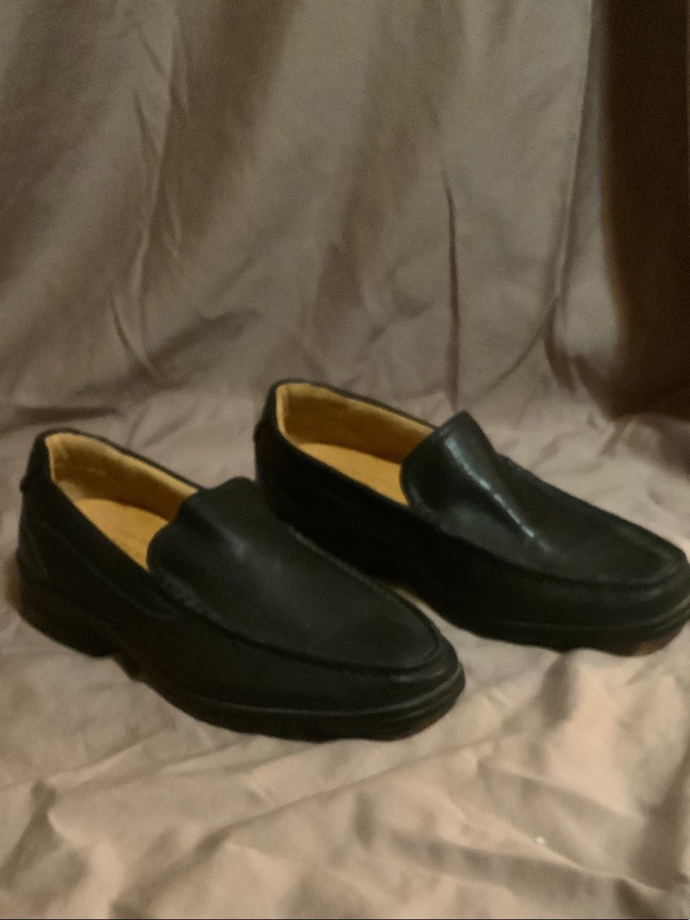 Sperry Black Leather Slip-On Loafers